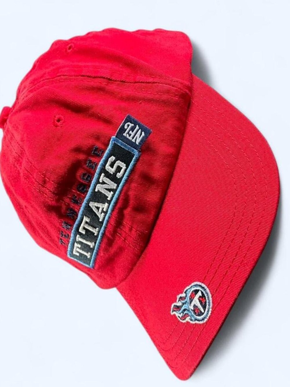 Y2K Reebok Tennessee Titans NFL Red Adjustable Strap Hat (One Size)